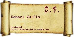 Dobozi Vulfia névjegykártya